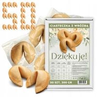 Ciasteczka z Wróżbą Dziękuję Chińskie Ciastko Szczęścia dla Gości 50 szt