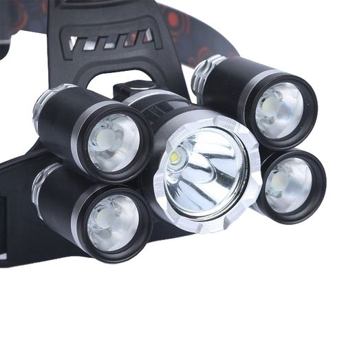 MOCNA LATARKA CZOŁOWA 5x LED CREE XM-L T6 CZOŁÓWKA na Arena.pl