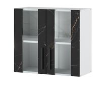 Szafka Kuchenna Wisząca Witryna Modułowa 80cm Blande Biały San Sebastian