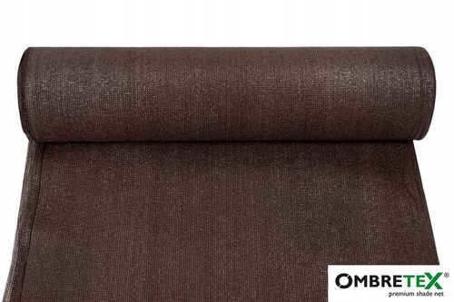 Siatka Cieniująca Na Ogrodzenie 1,5x30m 95% Płot Brązowa Osłona Tkanina na Arena.pl