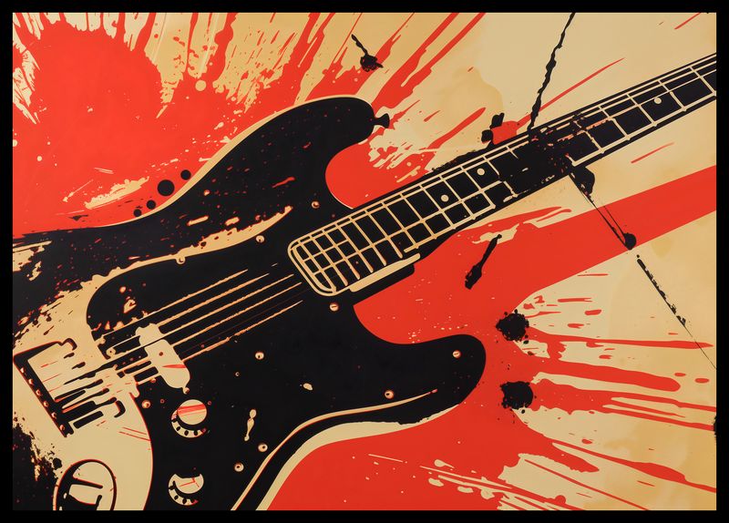 Plakat 59,4x42cm Gitara Elektryczna zdjęcie 2