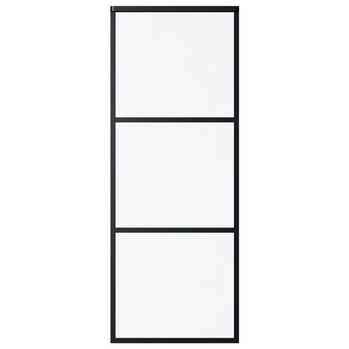 Drzwi przesuwne z osprzętem, szkło ESG i aluminium, 76x205 cm na Arena.pl