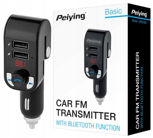 Transmiter FM Peiying Bluetooth 2xUSB SD ŁADOWANIE na Arena.pl