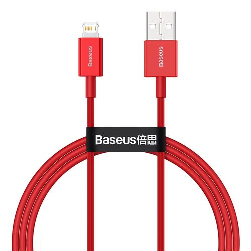 kabel usb do lightning baseus superior series, 2.4a, 1m (czerwony) na Arena.pl