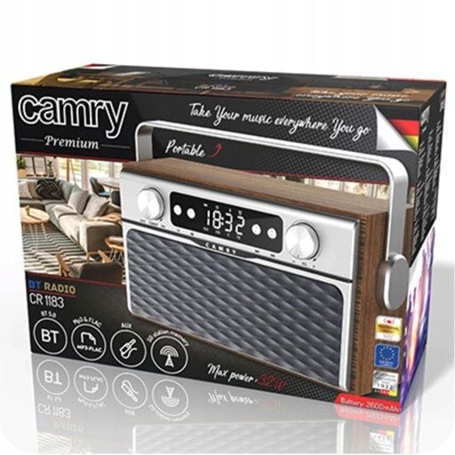 Radio Kuchenne Retro Drewniane Bluetooth Usb Fm Sd zdjęcie 8