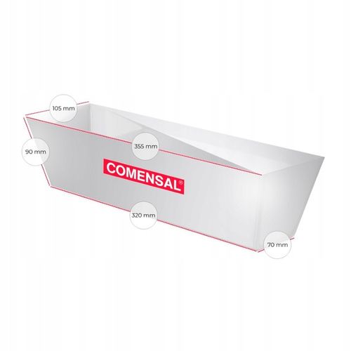 COMENSAL KUWETA DO SZPACHLOWANIA GŁADZI TYNKU GIPSU stal nierdzewna 32x10cm na Arena.pl