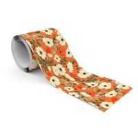 Samoprzylepny Pasek Dekoracyjny KWIATY Maki Liście Natura Rośliny