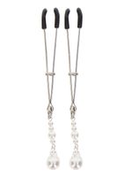 zaciski na sutki tweezers with pearls silver taboom