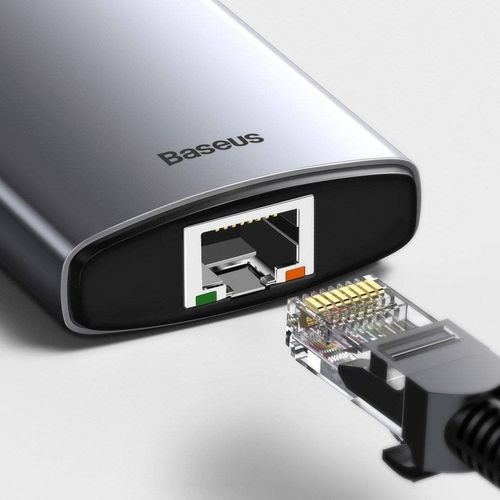 Hub 8w1 Baseus USB-C do USB 3.0 HDMI USB-C PD RJ45 Rozdzielacz Adapter na Arena.pl
