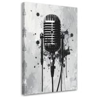 Obraz do salonu biura restauracji klubu muzycznego pubu, Mikrofon