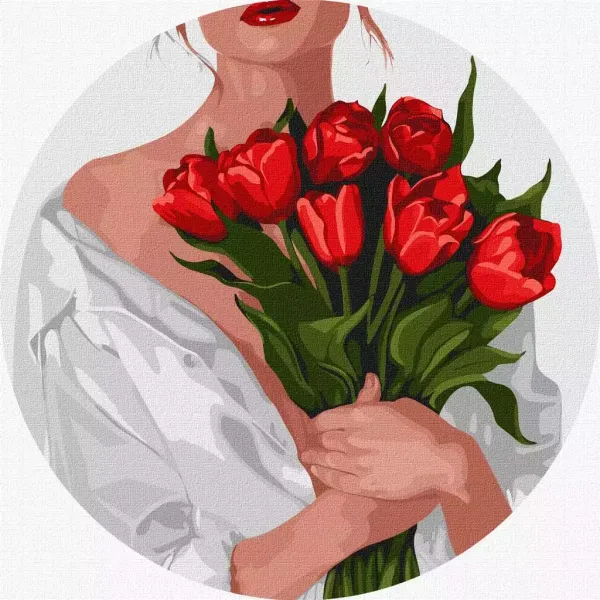 Malowanie po numerach - Tulipany 26cm zdjęcie 1