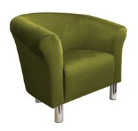 Fotel Milo BL75 nogi chrom zielona oliwka