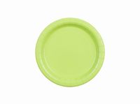 Talerzyki papierowe Basic zielone limonkowe, 18 cm 6 szt.