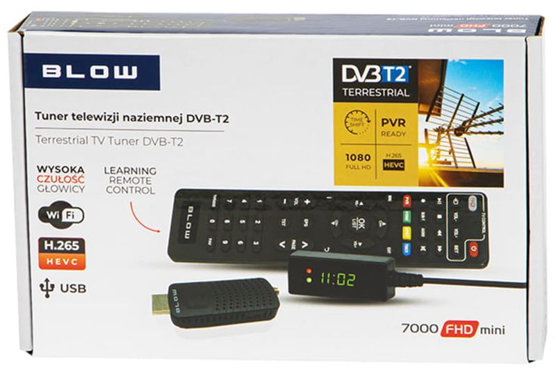 Tuner DVB-T2 Dekoder Blow 7000FHD Mini H.265 zdjęcie 6