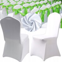 pokrowiec na krzesło biały elastyczny uniwersalny do dekoracji sal eventów