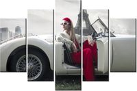 100CM 150CM OBRAZ 5 ELEM PARKING WIEŻY EIFFLA ŚCIENNY