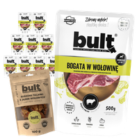 BULT mokra karma dla psa Wołowina saszetka 10x500g + Przysmak