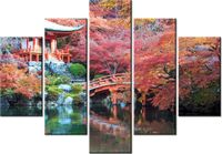 105CM 150CM OBRAZ 5 ELEM KOLOROWY PEJZAŻ DRUK