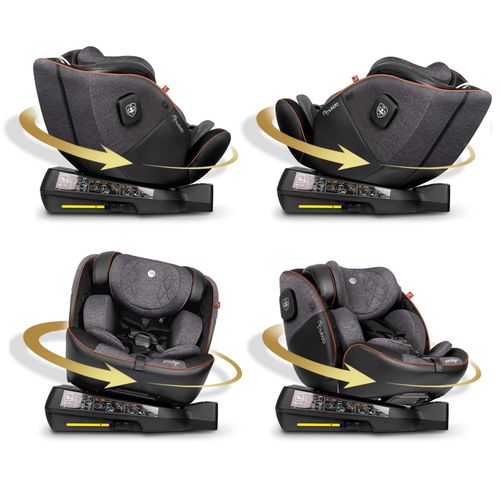 Fotelik samochodowy Nukido Prestige Line czarno-szary 0-36 kg ISOFIX na Arena.pl