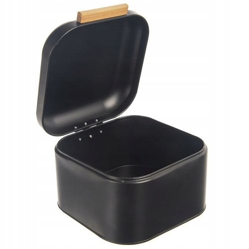 Pojemnik CHLEBAK na pieczywo chleb bułki metalowy czarny kuchenny mały na Arena.pl