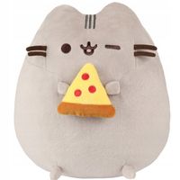 MASKOTKA PUSHEEN DLA DZIECKA Z PIZZĄ W ŁAPKACH 24cm PLUSZOWA PRZYTULANKA