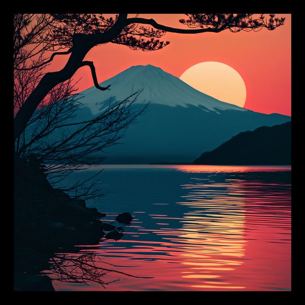 Plakat 20x20cm Góra Wieczorem zdjęcie 2