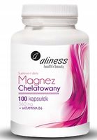 Aliness Magnez Chelatowany 560mg WIT.B6 SKURCZE ZMĘCZENIE 100kap
