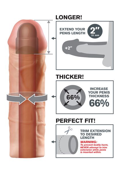 Stymulator-Fx Mega 2"""" Extension Flesh zdjęcie 5
