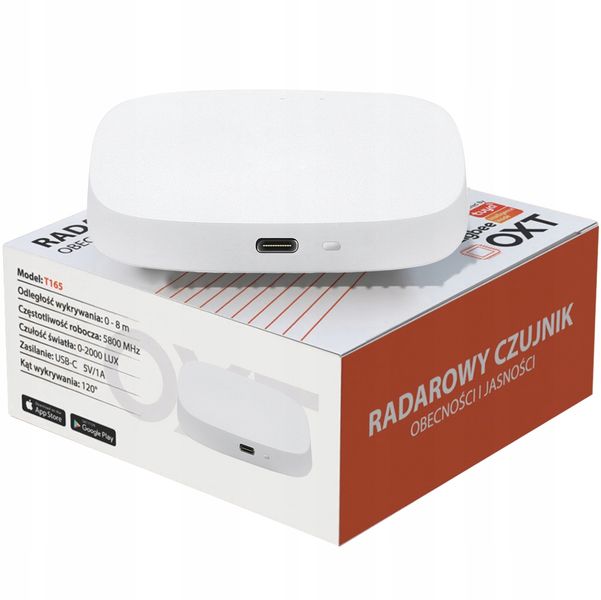 OXT Czujnik radar obecności jasn. USB ZigBee TUYA zdjęcie 10