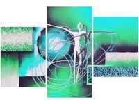 OBRAZ ABSTRAKCYJNY TANIEC ZIELENI