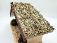 SZOPKA BOŻONARODZENIOWA DREWNIANA Z OŚWIETLENIEM + FIGURY 12 CM - 12 FIGUR