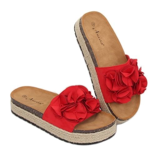 Klapki espadryle czerwone N-35 Red r.36 na Arena.pl