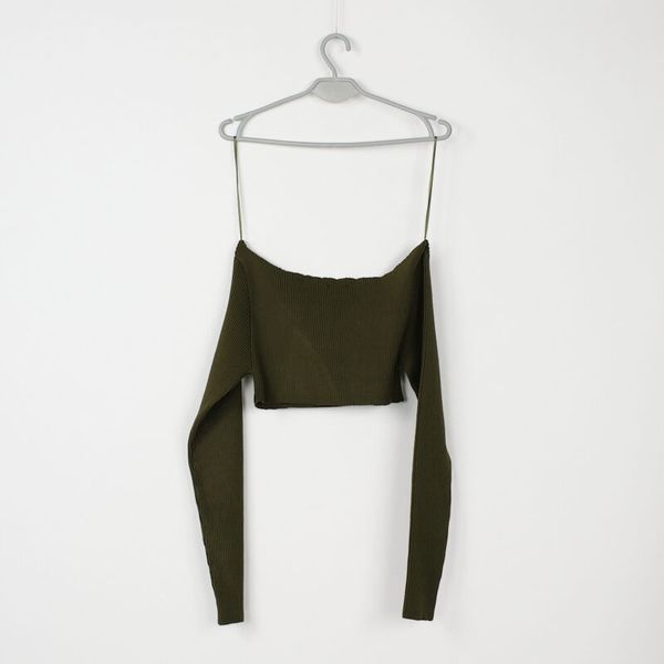 BLUZKA DAMSKA ZIELONA CROP TOPSHOP R. 36 zdjęcie 2