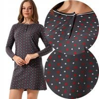 KOSZULA NOCNA DAMSKA BAWEŁNIANA ROZPINANA DŁUGI RĘKAW GUZIKI PODOMKA