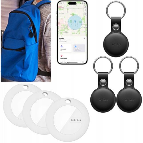 ZESTAW 3x Lokalizator GPS MiTag MiLi do iOS + 3x czarne Etui Brelok kluczy na Arena.pl