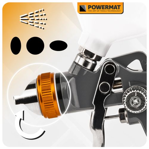 PISTOLET LAKIERNICZY DO MALOWANIA LAKIEROWANIA HVLP 1,4 MM ZBIORNIK 600 ML na Arena.pl