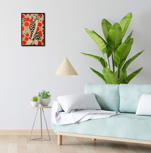 Plakat 29,7x42cm Czerwone Kropki zdjęcie 4