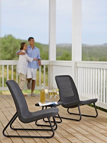 Zestaw Mebli Keter dla 2 osób RIO PATIO SET FOTELE I STOLIK ANTRACYT na Arena.pl