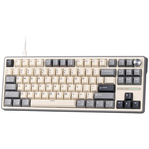 royal kludge r87pro half grey gaming keyboard creamy switch na Arena.pl