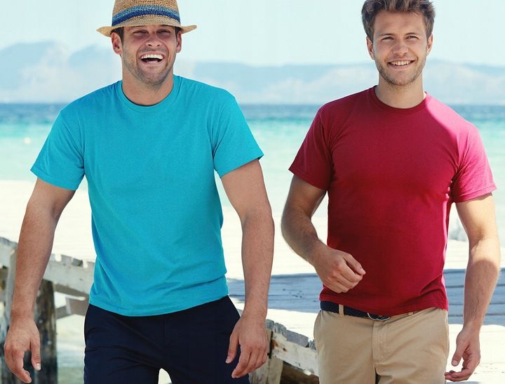 T-SHIRT KOSZULKA FRUIT OF THE LOOM l. graphite S zdjęcie 2