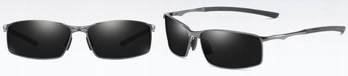 ALUMINIOWE MĘSKIE OKULARY POLARYZACYJNE CZARNE 559 na Arena.pl