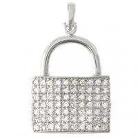 SREBRNY WISIOREK KŁÓDKA Z CYRKONIAMI PRÓBA SREBRA 925