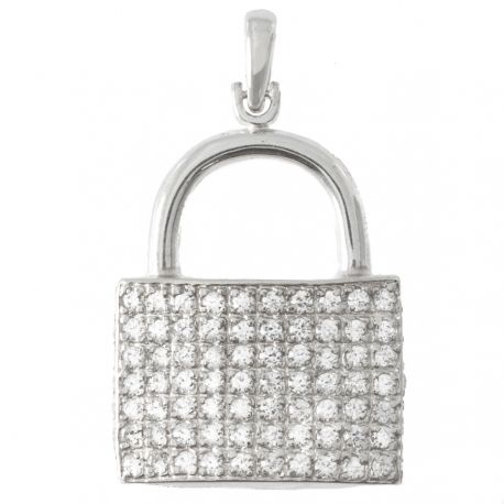 SREBRNY WISIOREK KŁÓDKA Z CYRKONIAMI PRÓBA SREBRA 925 na Arena.pl