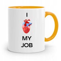 Kubek Żółty Dla Doktora I Love My Job Prezent Z Nadrukiem Ze Zdjęciem