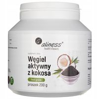 Aliness Węgiel Aktywny z Kokosa Proszek Trawienie Jelita 200 g
