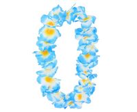 Naszyjnik hawajski niebiesko biały