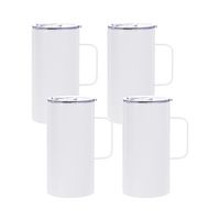 Zestaw 4 kubków z rączką 600 ml do nadruku
