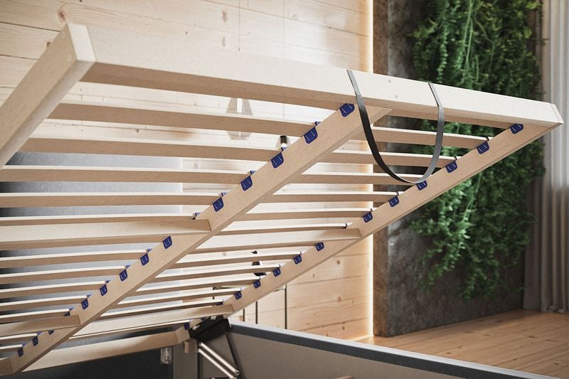 Łóżko tapicerowane LUX 3 90x200 ze Stelażem i pojemnikiem zdjęcie 9