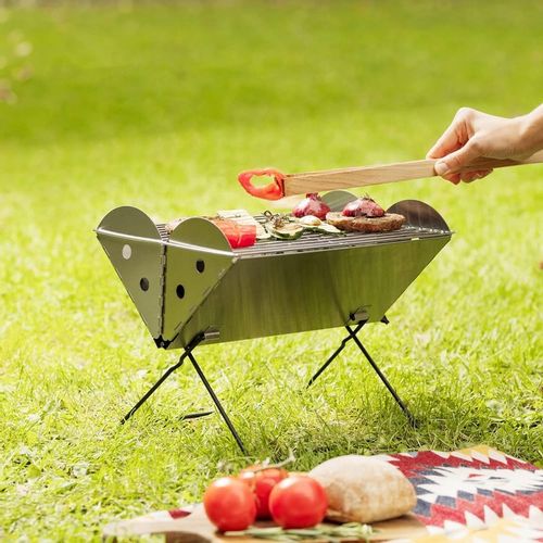 Mini przenośny grill do grillowania, mały składany na piknik na powietrzu na Arena.pl