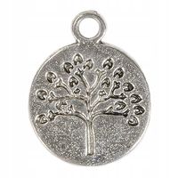 Zawieszka DRZEWO 15mm platyna 1szt.